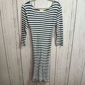 Anthropologie T.La Striped Tie Dress